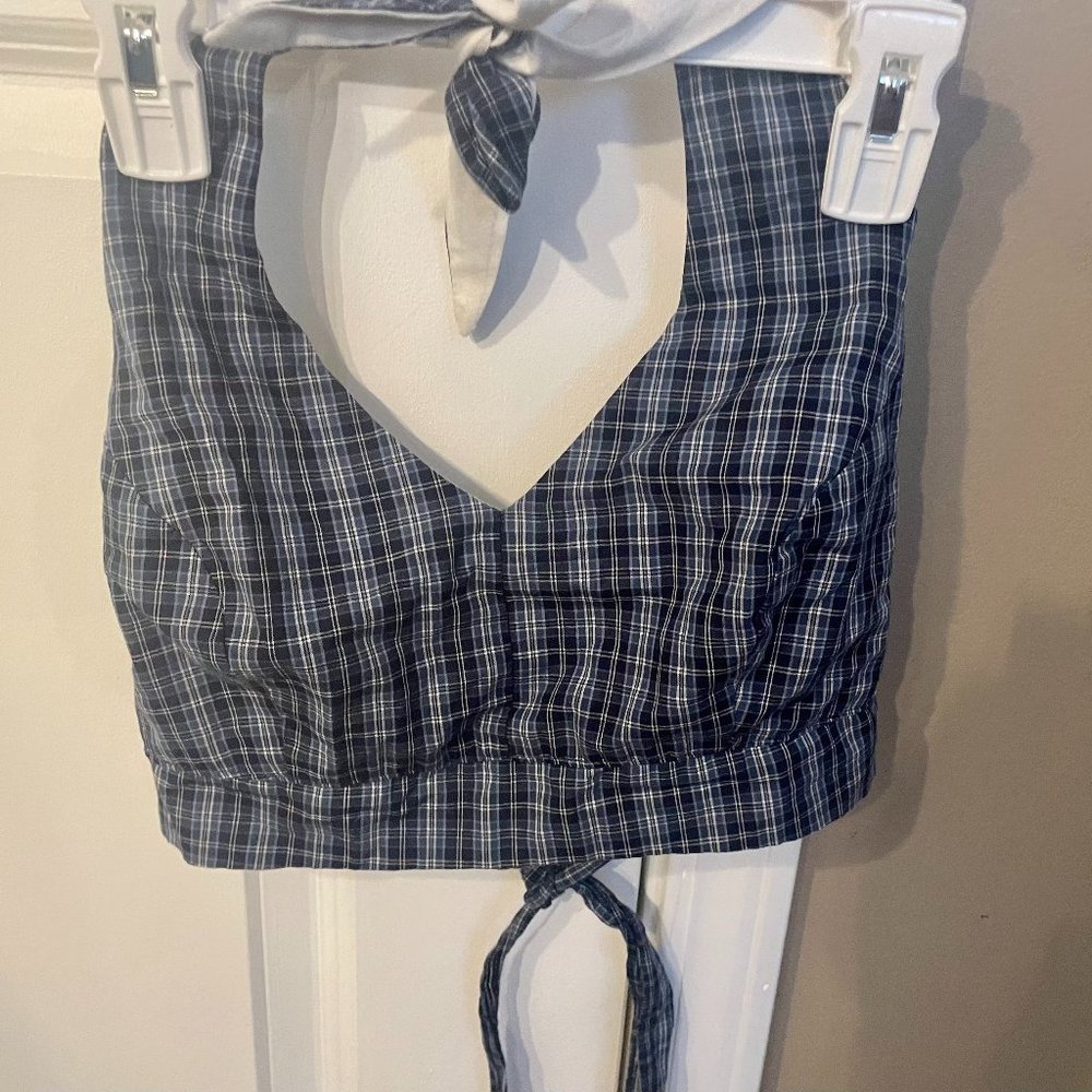 Vintage Plaid Halter Top